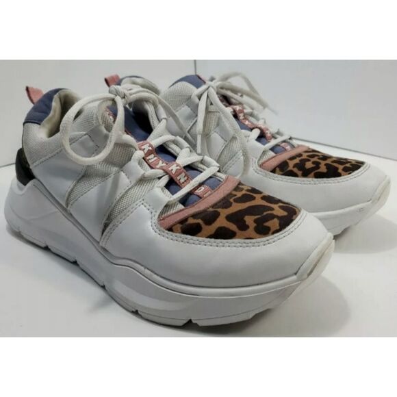 Dkny Women’s Wes Lace-Up Sneakers Animal Print Size 9M - Picture 2 of 6